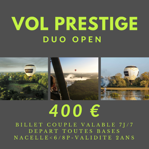 Billet de vol en montgolfière Billet de vol en montgolfière